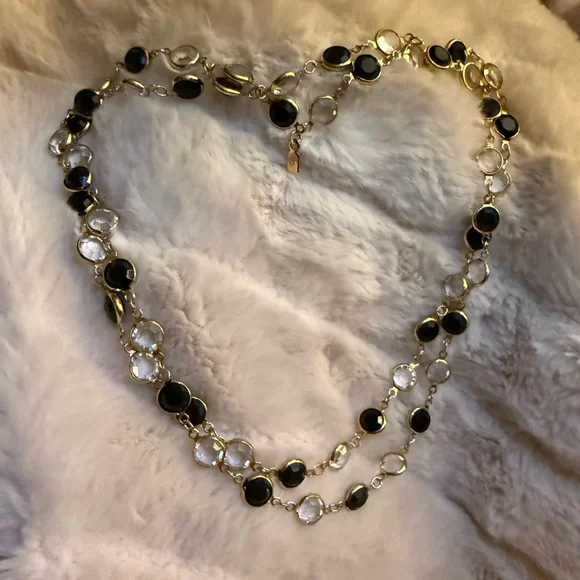 Vintage Swarovski Black and Gold Necklace - Picture 7 of 14
